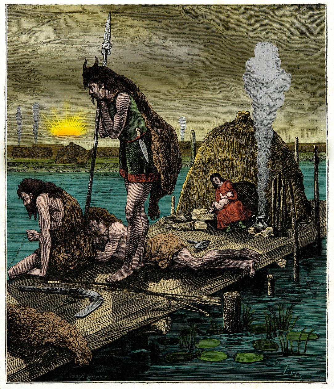 Die ersten Pariser oder Bewohner von Lutetia von Unknown artist