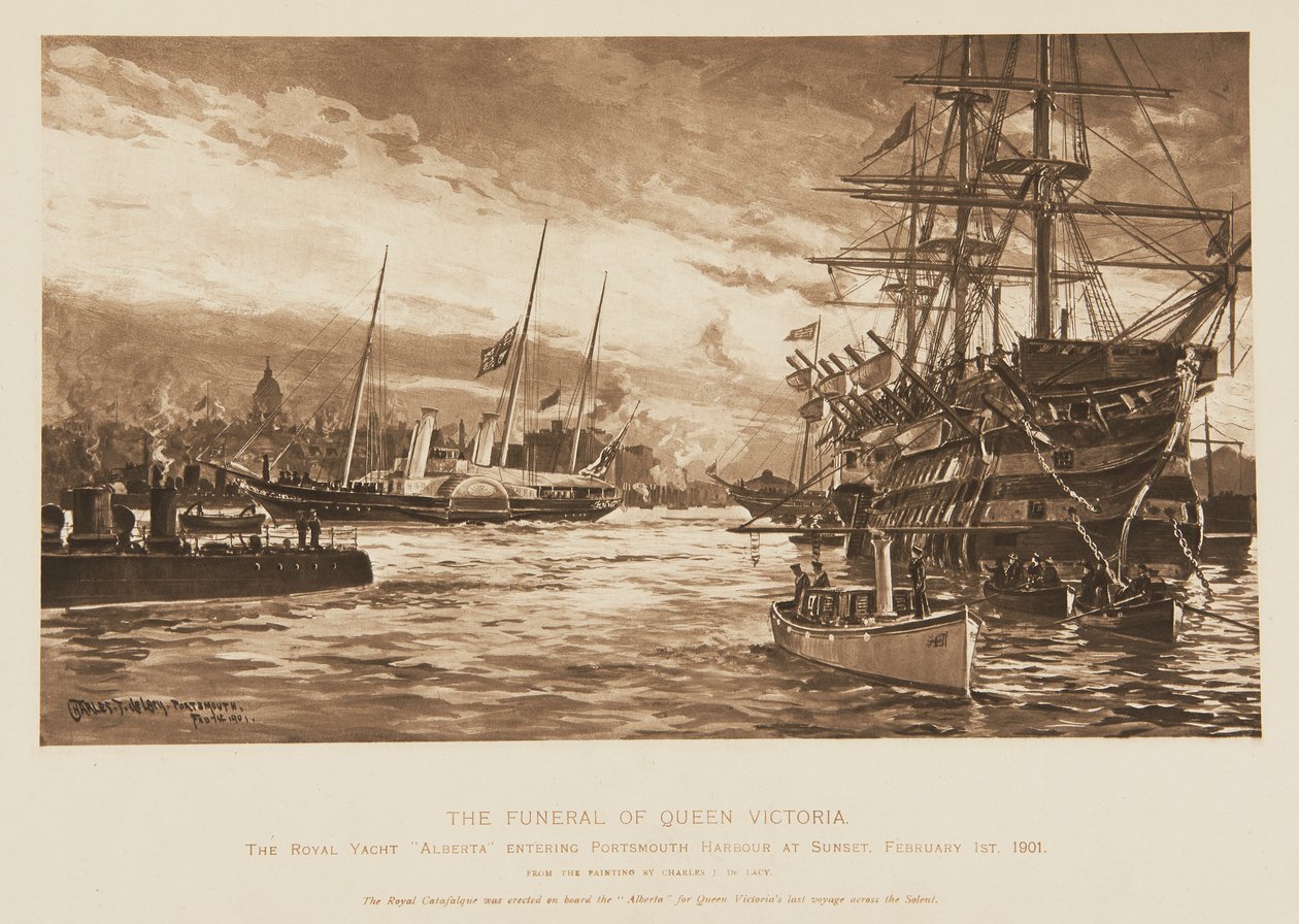 Das Begräbnis von Königin Victoria von Unknown Artist