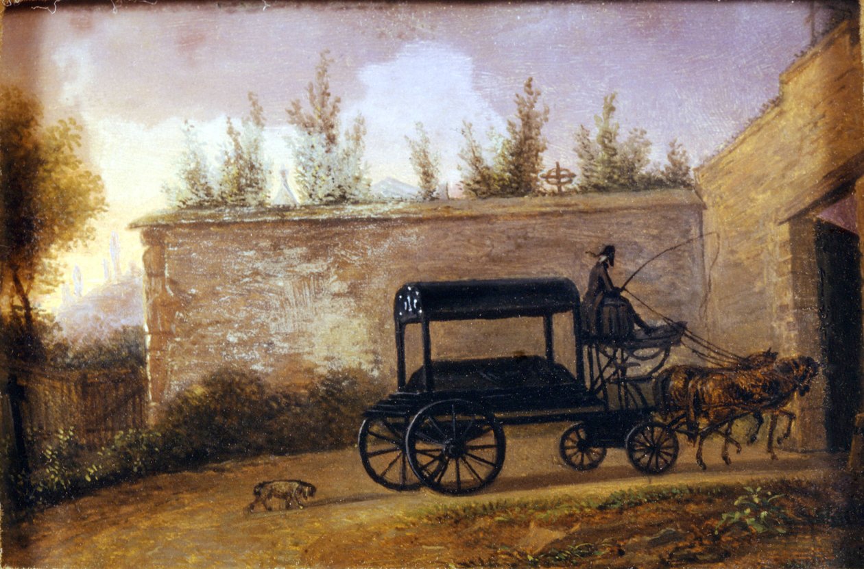 Das Begräbnis des österreichischen Komponisten Wolfgang Amadeus Mozart (1756-1791) in Wien. Anonymes Gemälde. Museo della Scala, Mailand von Unknown artist