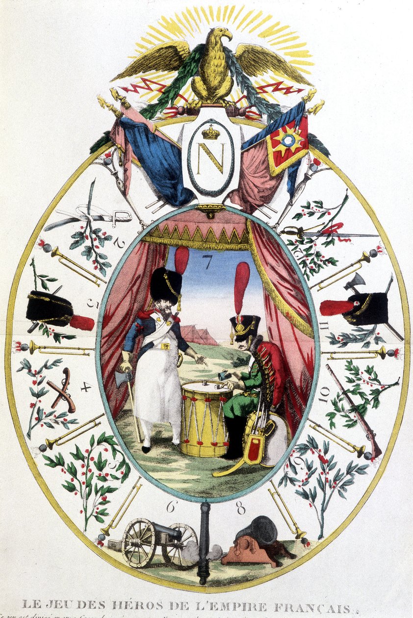 Das Spiel der Helden des französischen Kaiserreichs, Anfang 19. Jahrhundert von Unknown artist