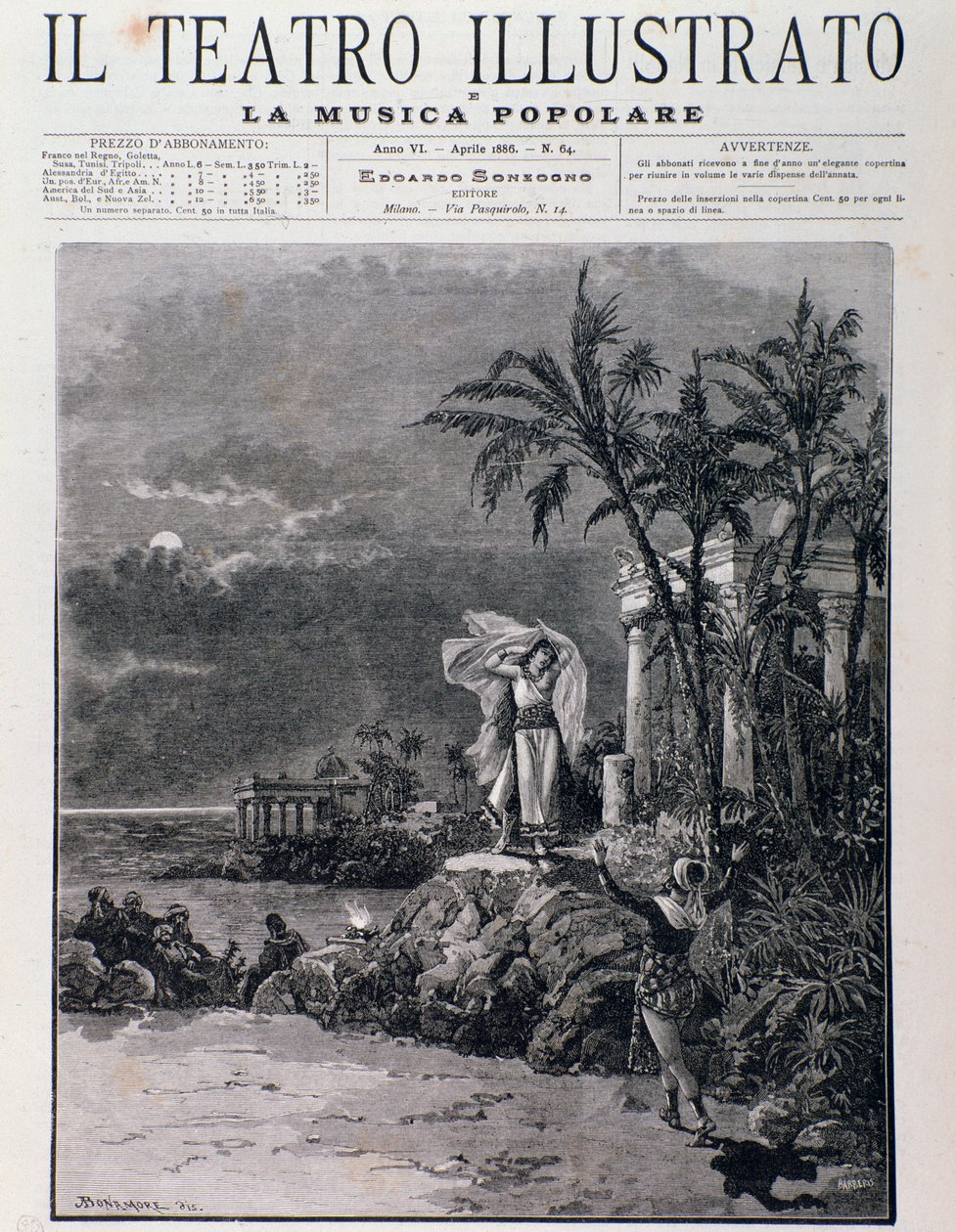 Die letzte Szene der Perlenfischer, Akt I, Oper von Georges Bizet von Unknown artist
