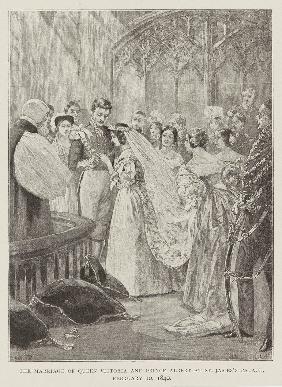 Die Hochzeit von Königin Victoria und Prinz Albert von Unknown Artist