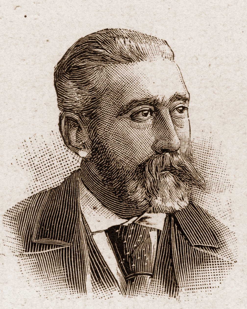 Mitglieder der Académie Française im Jahr 1895: Porträt von José-Maria de Heredia von Unknown artist