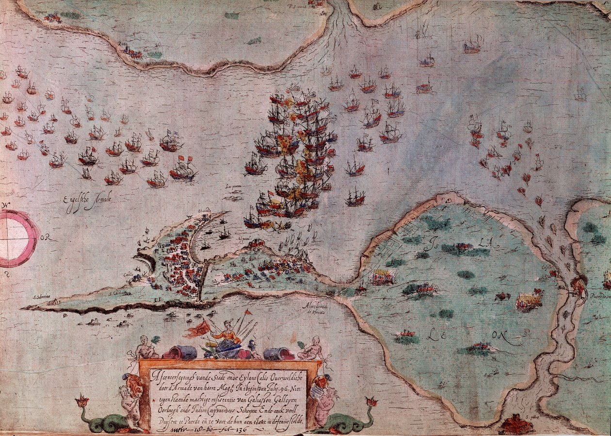 Die Belagerung von Maastricht durch die Spanier im Juli 1596 von Unknown artist