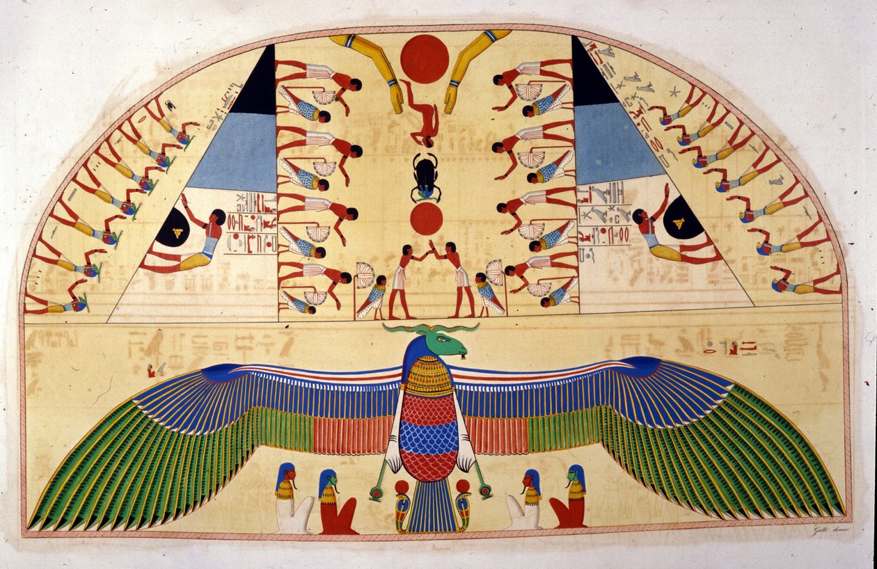 Der Geist von Chnuphis - in „Denkmäler von Ägypten und Obernubien“ von Ippolito Rosellini (Rossellini) von Unknown artist