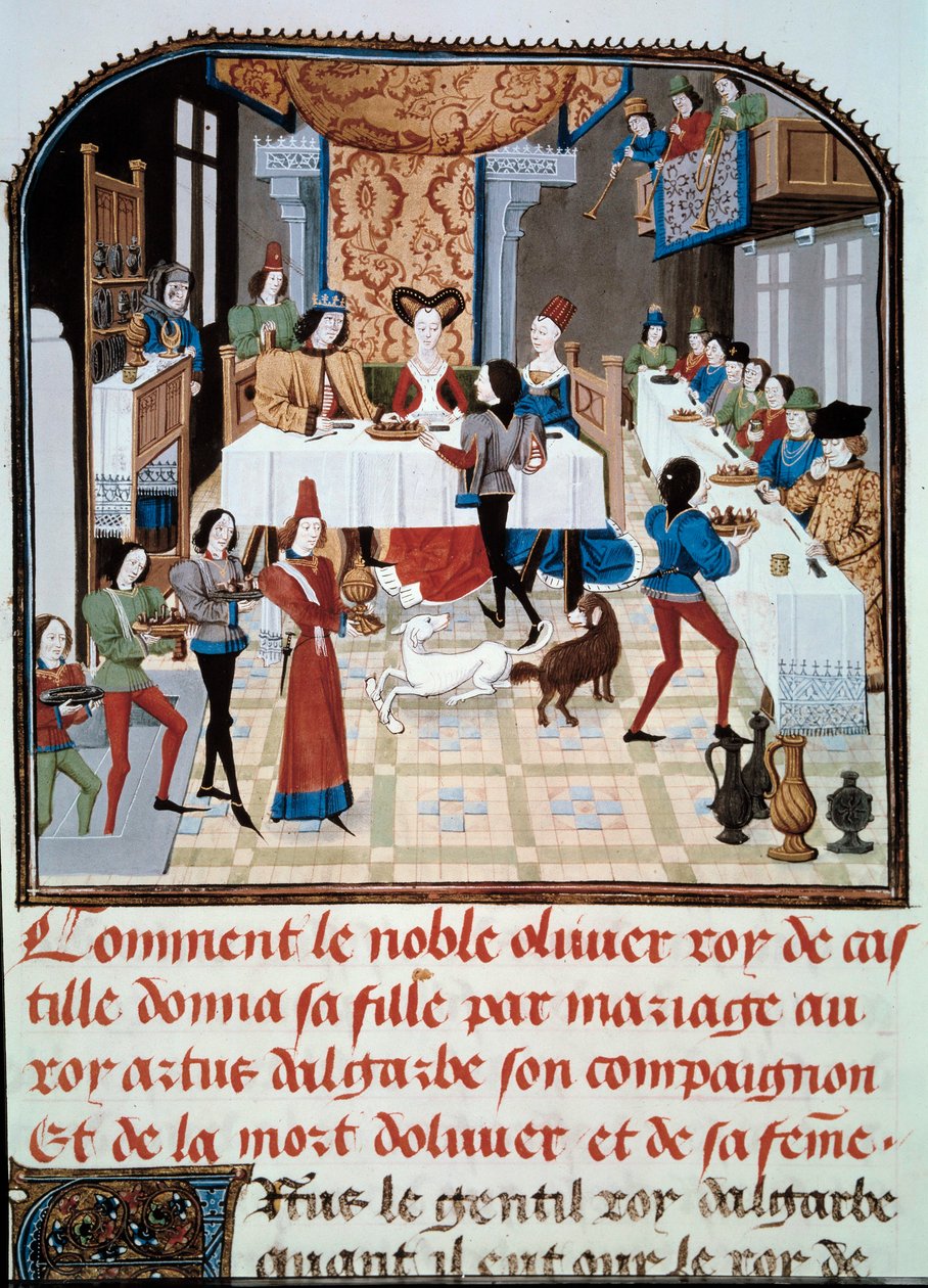 Das Hochzeitsbankett der Tochter von Olivier de Castile mit Artus d