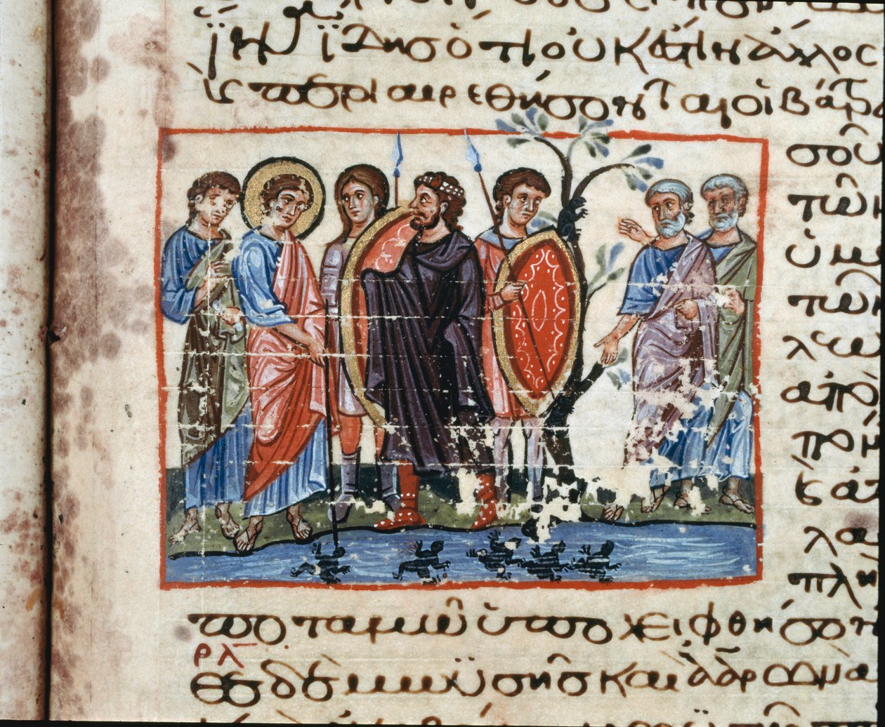 Die Plagen Ägyptens: Die Invasion der Frösche (Miniatur aus dem Codex de l