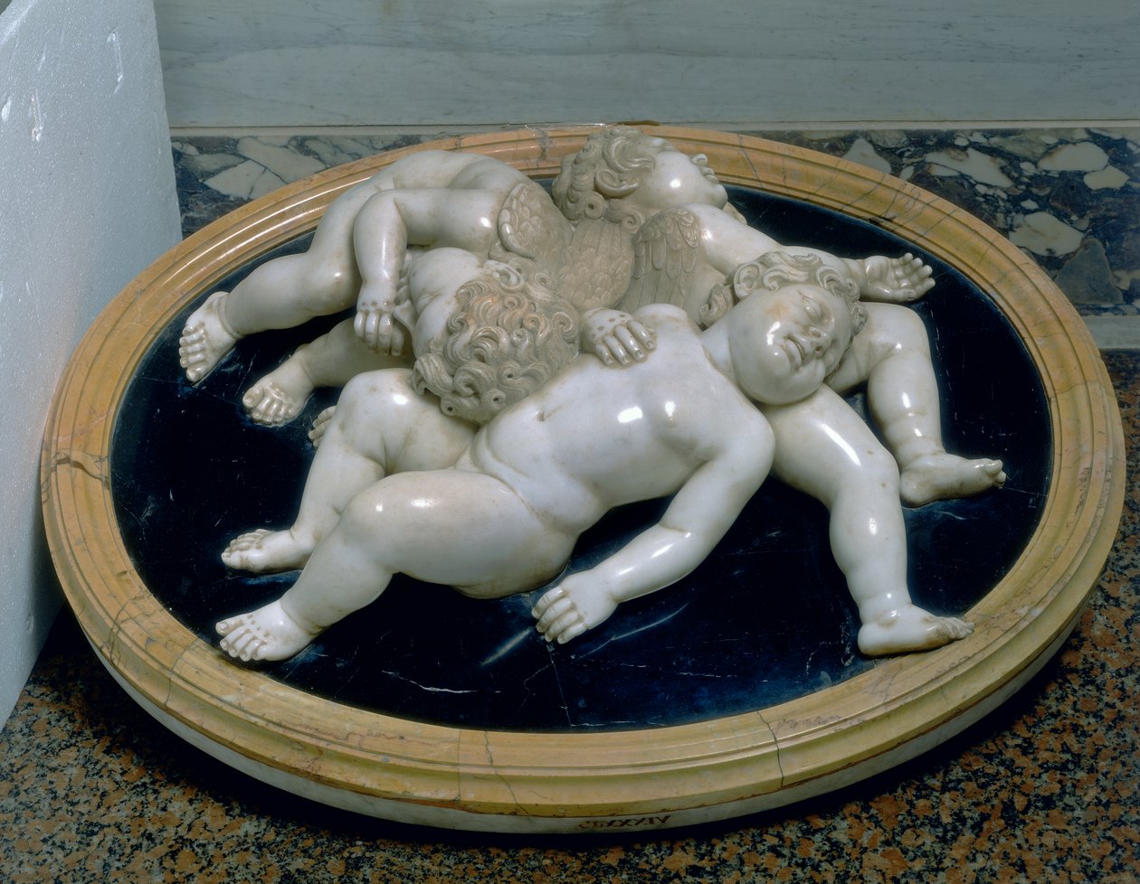 Drei schlafende Putti von Unknown artist