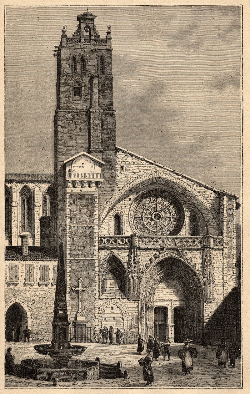Kathedrale Saint-Étienne de Toulouse - (Saint Étienne) Gravur in 