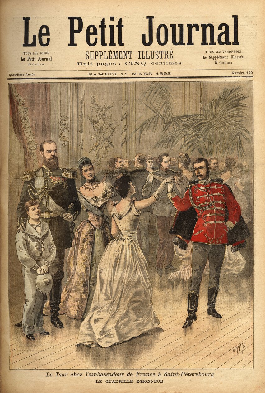 Zar Alexander III. (1815-1894) tanzt die Quadrille d