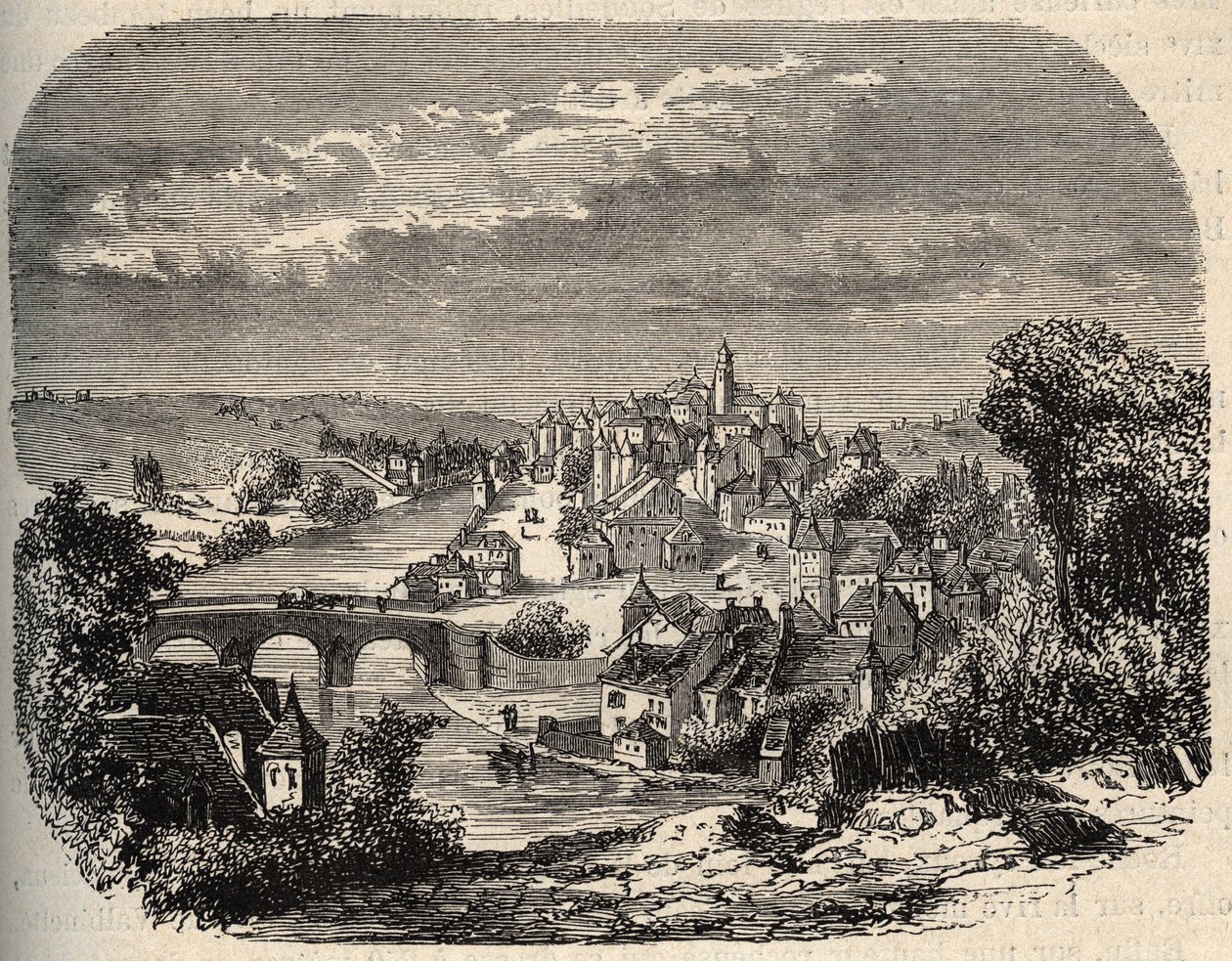 Uzerche - Corrèze - Frankreich - Gravur in „PATRIE - Beschreibung der malerischen Frankreich in 6 Bänden“ von Lucien Huard - Ende des 19. Jahrhunderts von Unknown artist