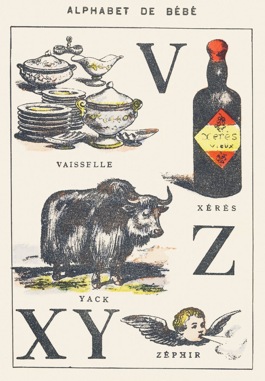 V X Y Z: Geschirr, Xeres, Yak, Zephir von Unknown artist