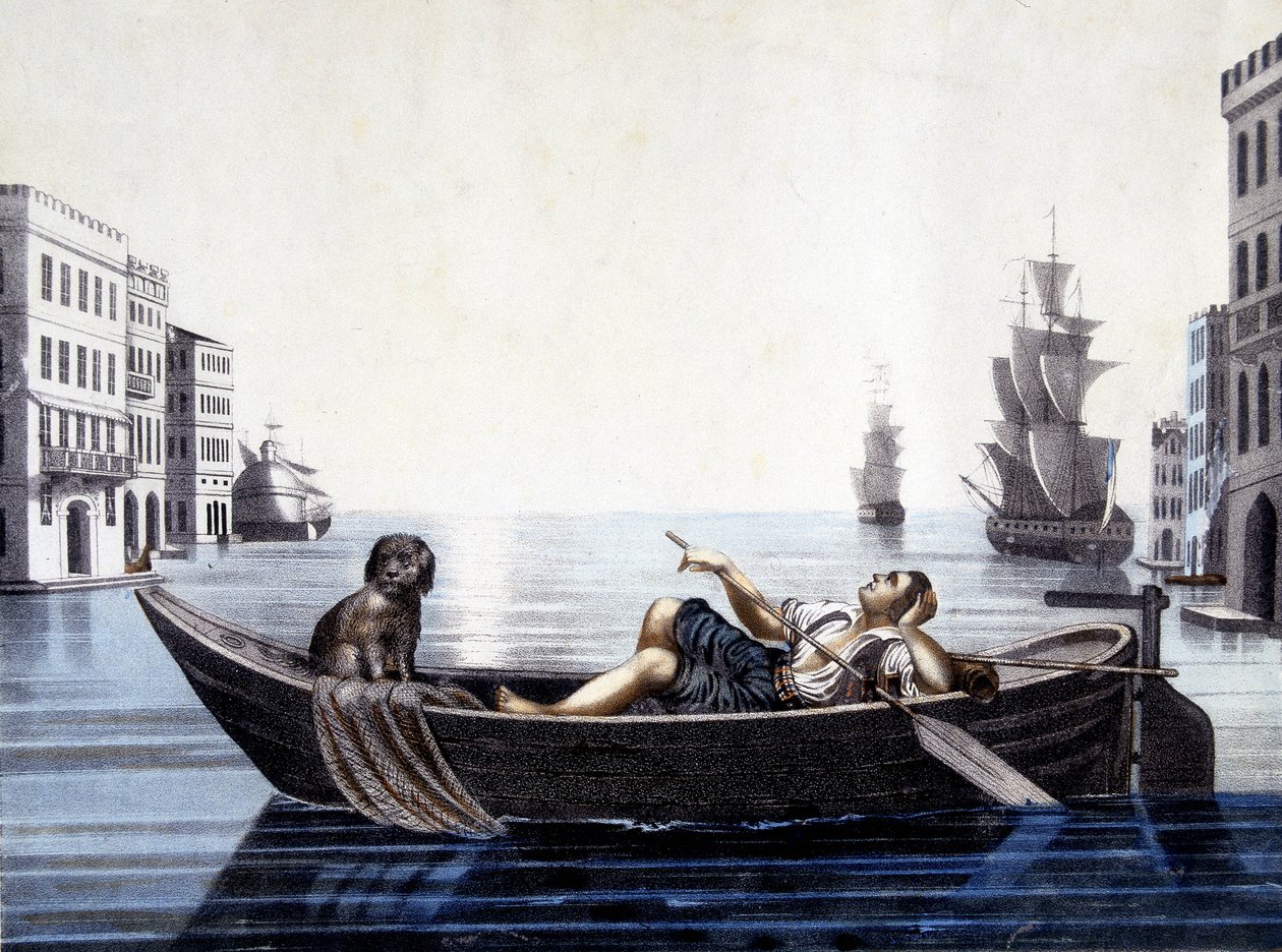 Venedig, am Morgen. 19. Jahrhundert Gravur. von Unknown artist