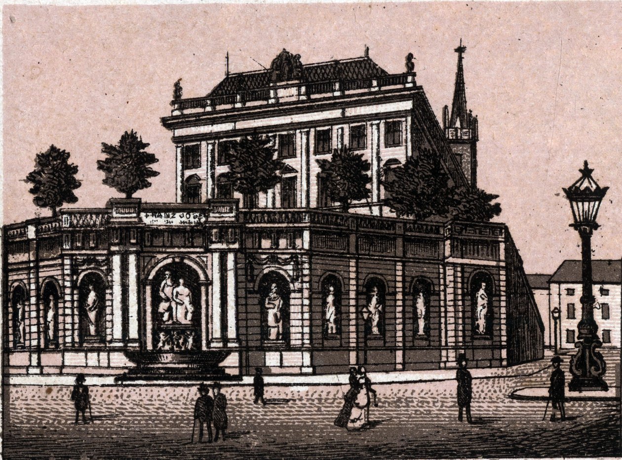 Wien, Österreich: Ansicht des Franz-Joseph-Brunnens. in „Die Welt illustriert 168 Ansichten“ Undatiert (spätes 19. Jahrhundert) von Unknown artist