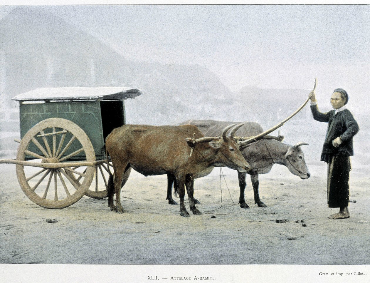 Vietnamesische Kutsche, „Rund um die Welt“, Ende 19. Jahrhundert von Unknown artist