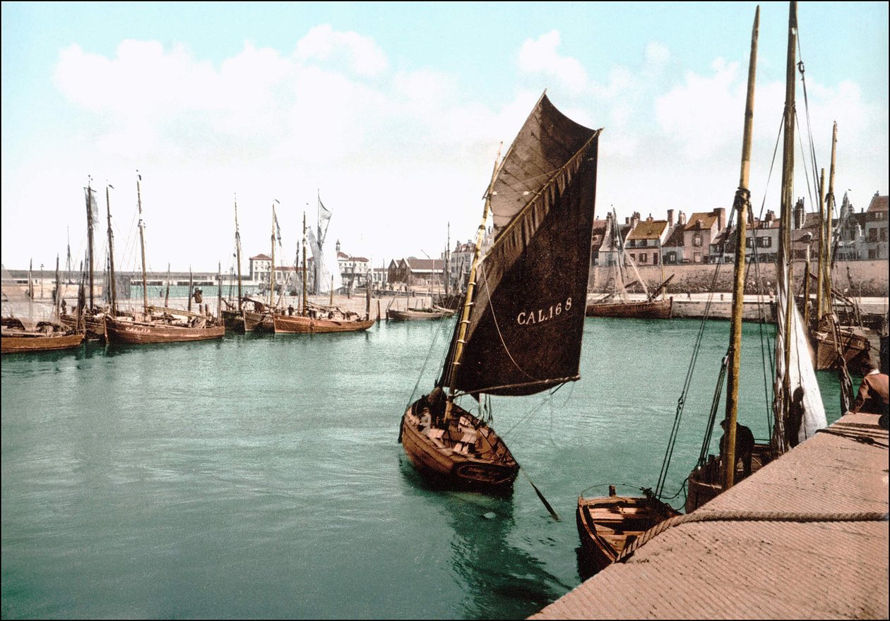 Ansicht von Calais, der Hafen. von Unknown artist