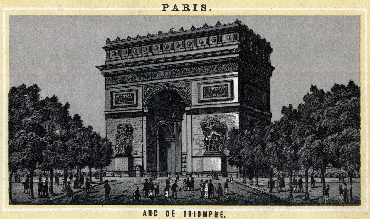 Ansicht des Arc de Triomphe in Paris von Unknown artist