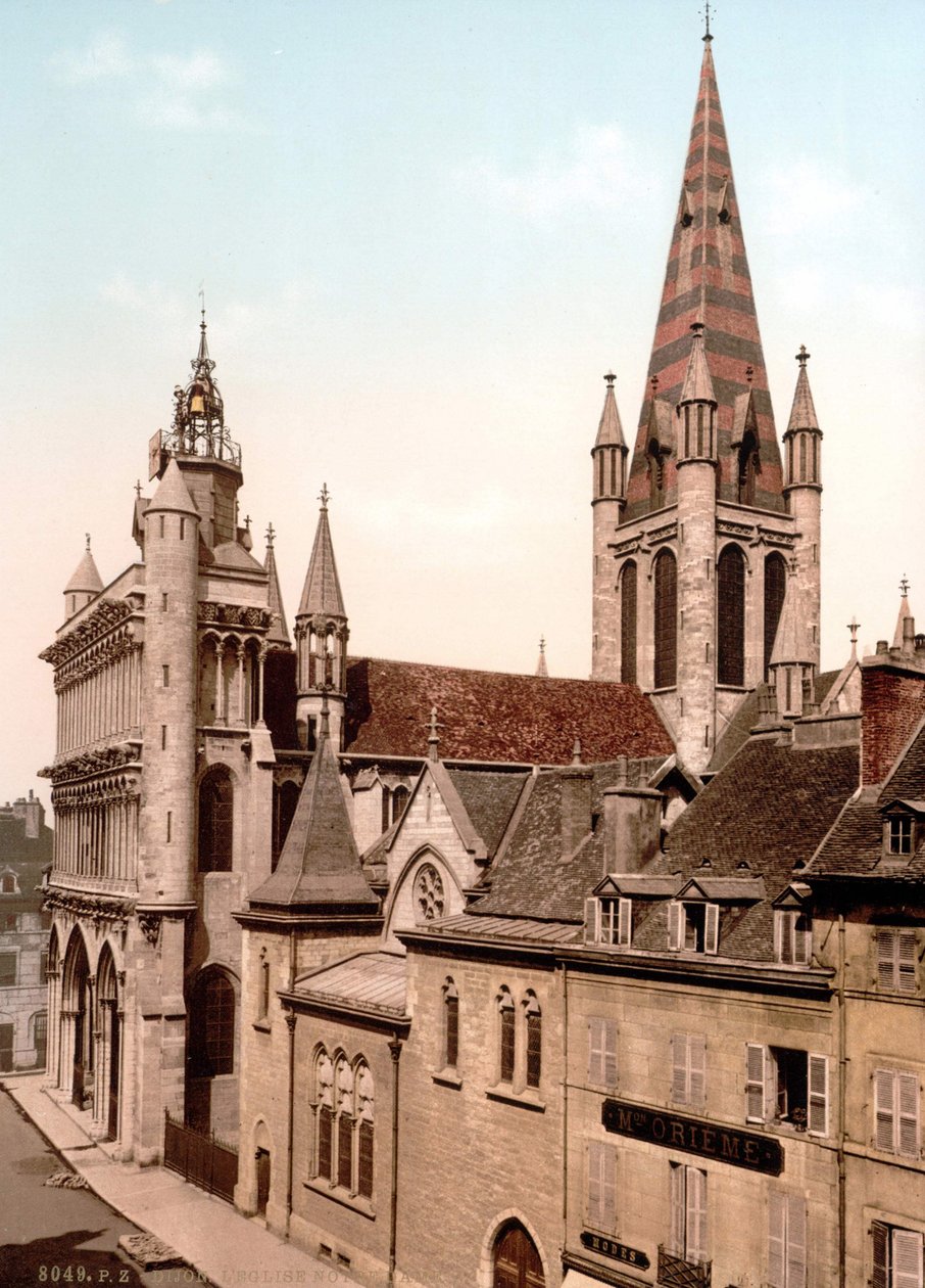 Ansicht der Kirche Notre Dame in Dijon. Photochrom ca. 1890 von Unknown artist