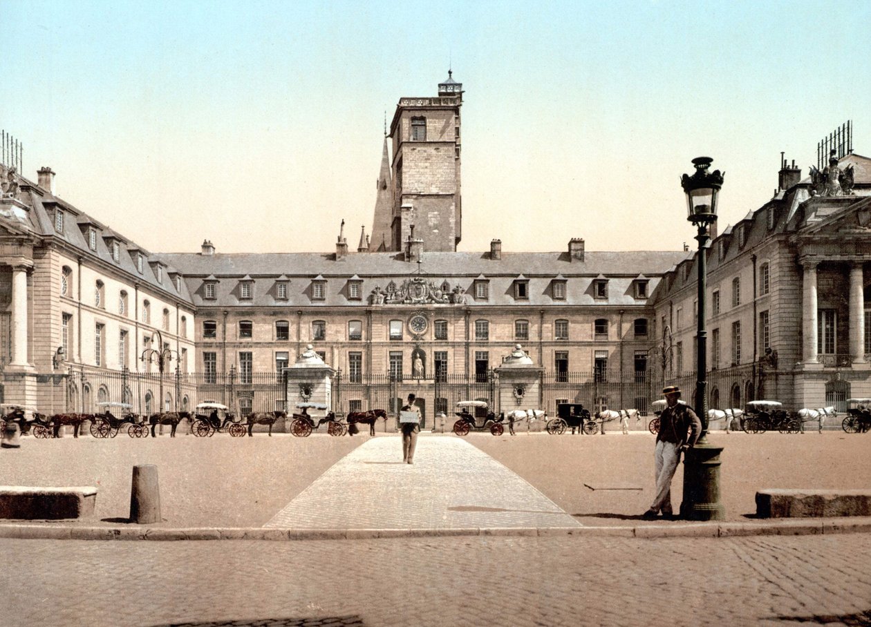 Ansicht des Rathauses in Dijon. Photochrom um 1890 von Unknown artist