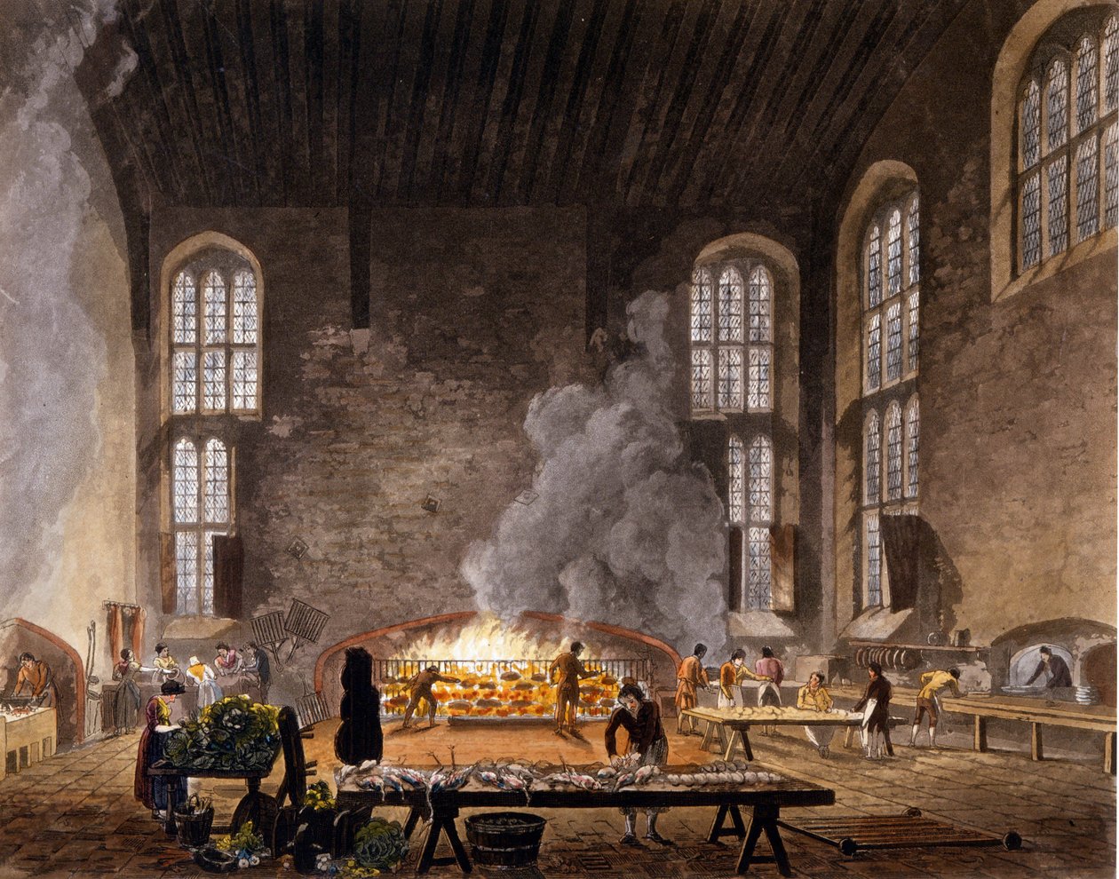 Ansicht der Küchen von Christ Church, Universität Oxford. 1850 von Unknown artist