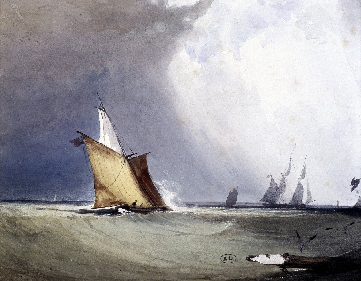 Yachten auf See, spätes 19. Jahrhundert von Unknown artist