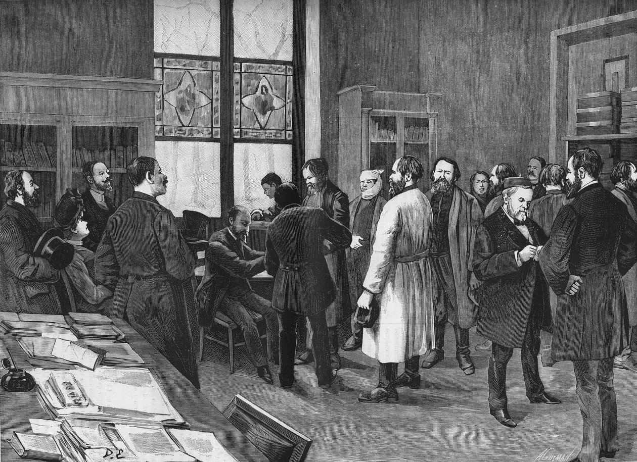 Im Kabinett von Louis Pasteur im Jahr 1886 von Unknown artist