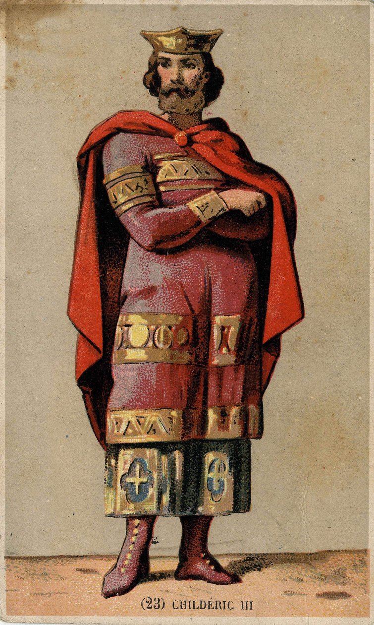 Porträt von Childerich III. (gestorben 755), letzter Merowingerkönig. von Unknown artist