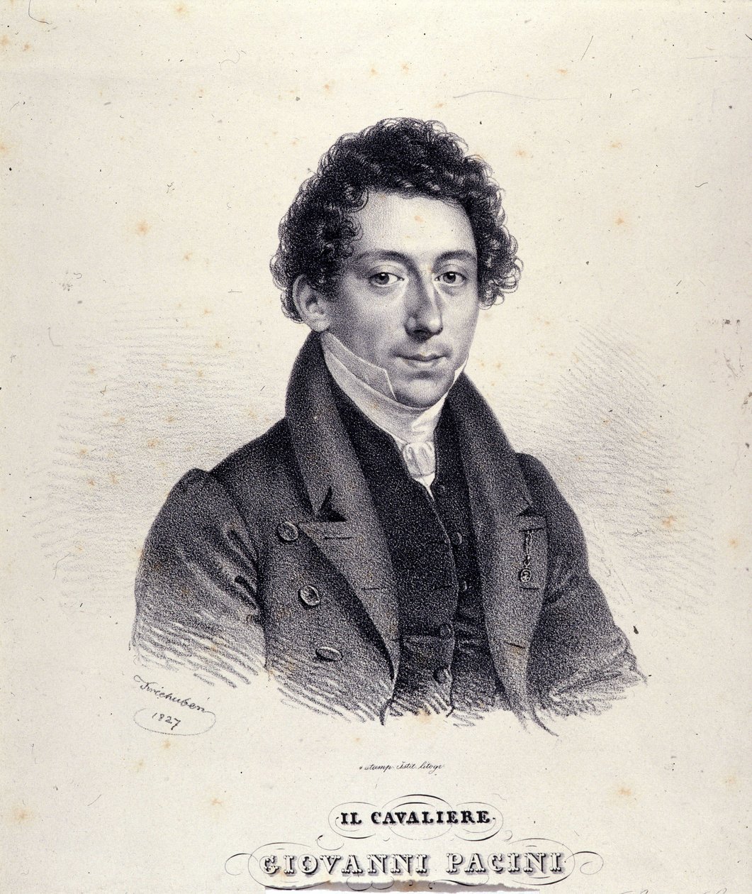 Porträt von Giovanni Pacini, italienischer Komponist (1796-1867) von Unknown artist