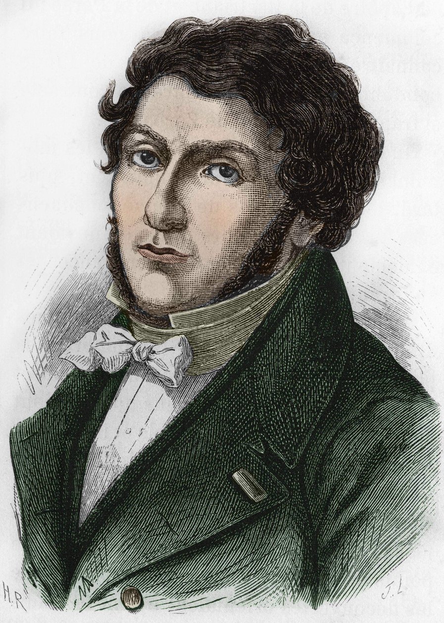 Porträt von Jean François (Jean-Francois) Champollion, genannt Champollion der Jüngere, französischer Ägyptologe (1790 bis 1832). von Unknown artist