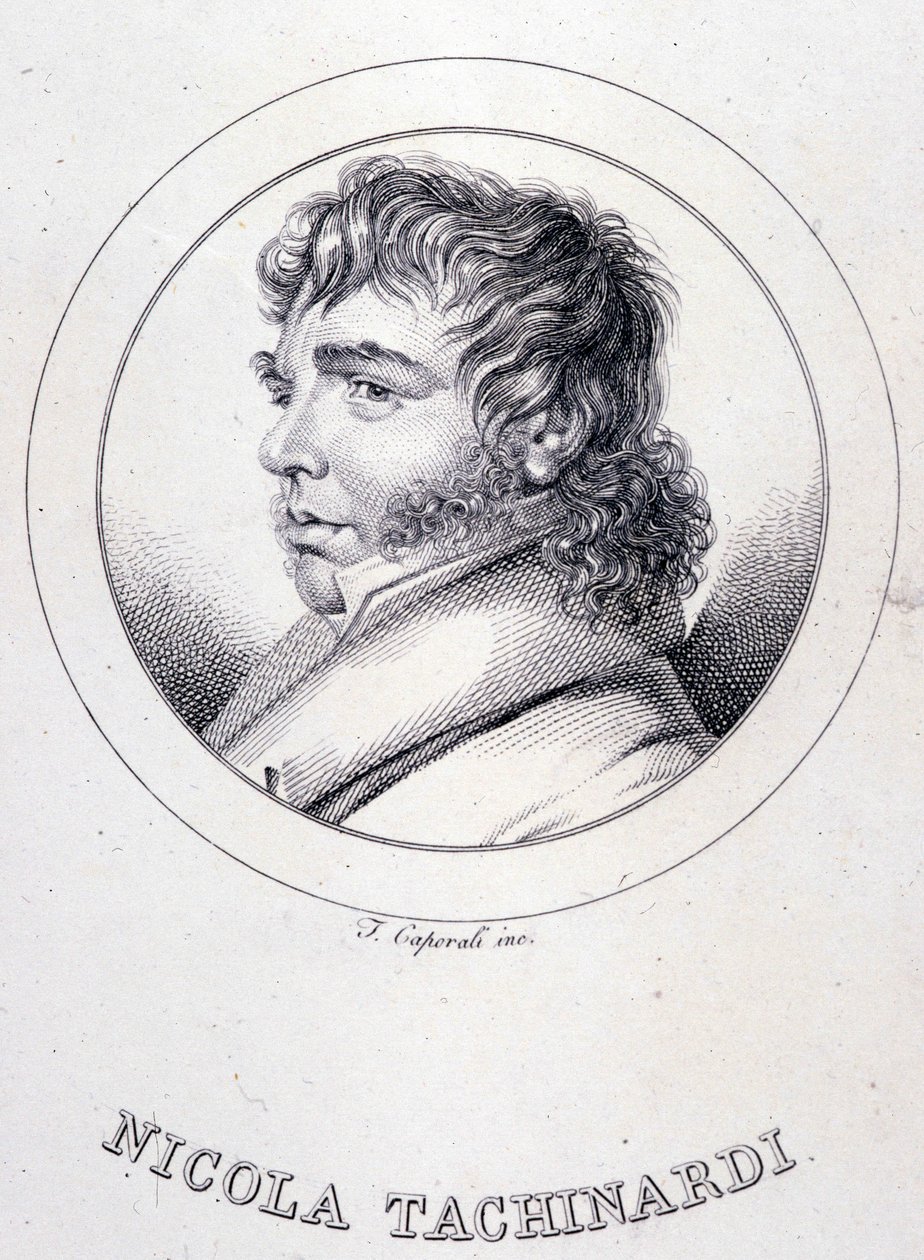Porträt des italienischen Tenors Tachinardi (Nicola Tacchinardi) von Unknown artist