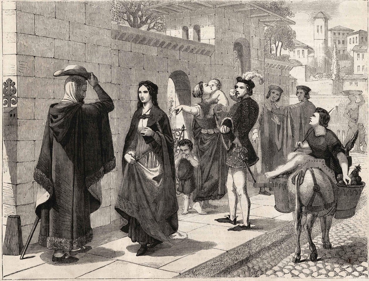 das erste Treffen von Laure (Laura de Noves von Unknown artist
