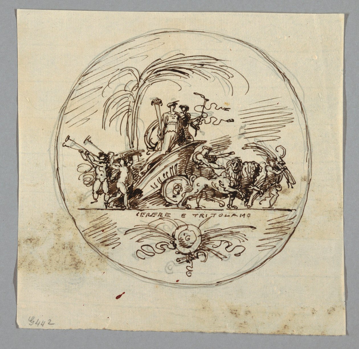 Zeichnung, Ceres und Triptolemus, 1800–1820 von Unknown artistUnknown artist