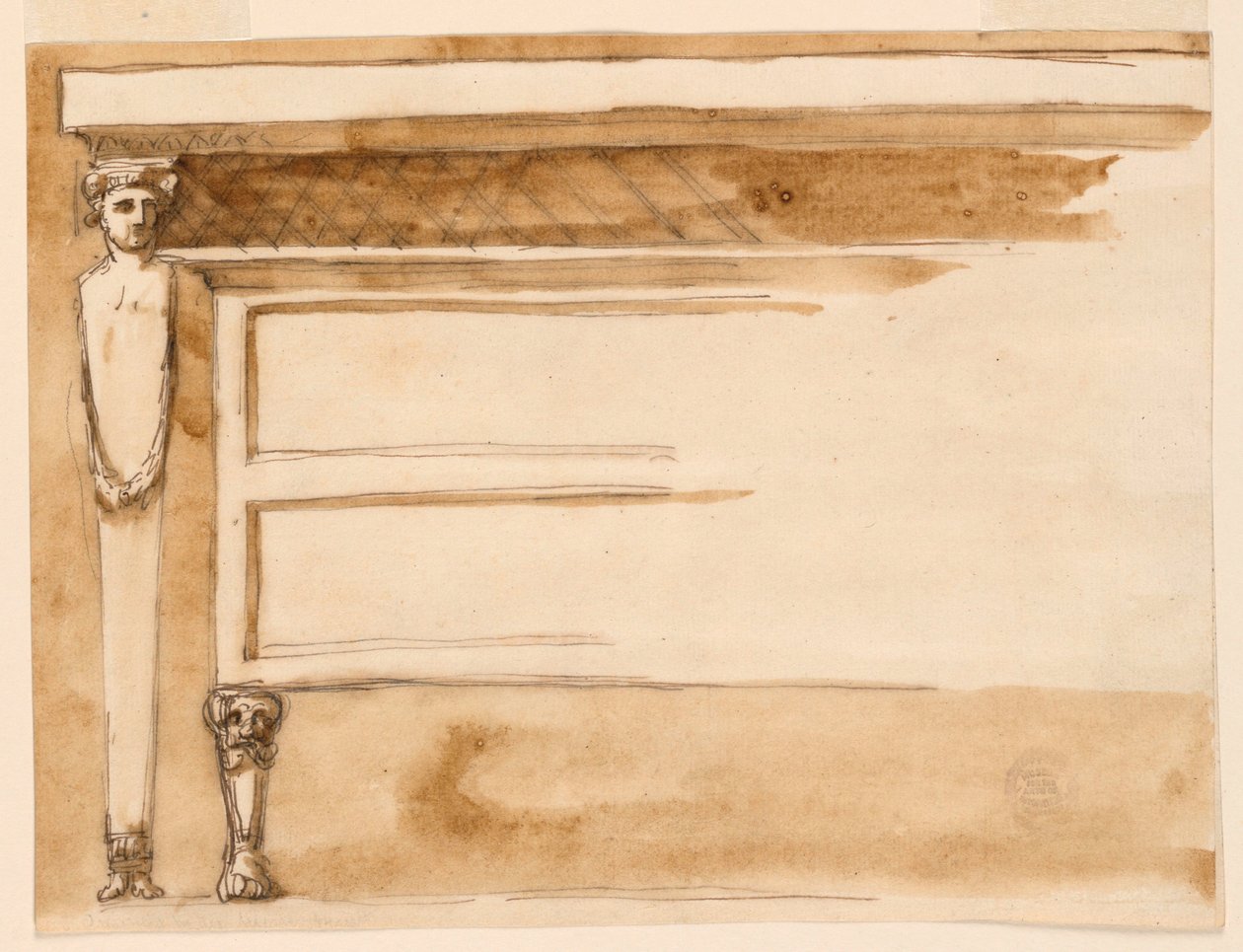 Zeichnung, Konsolentisch und Kommode, ca. 1795 von Unknown artistUnknown artist