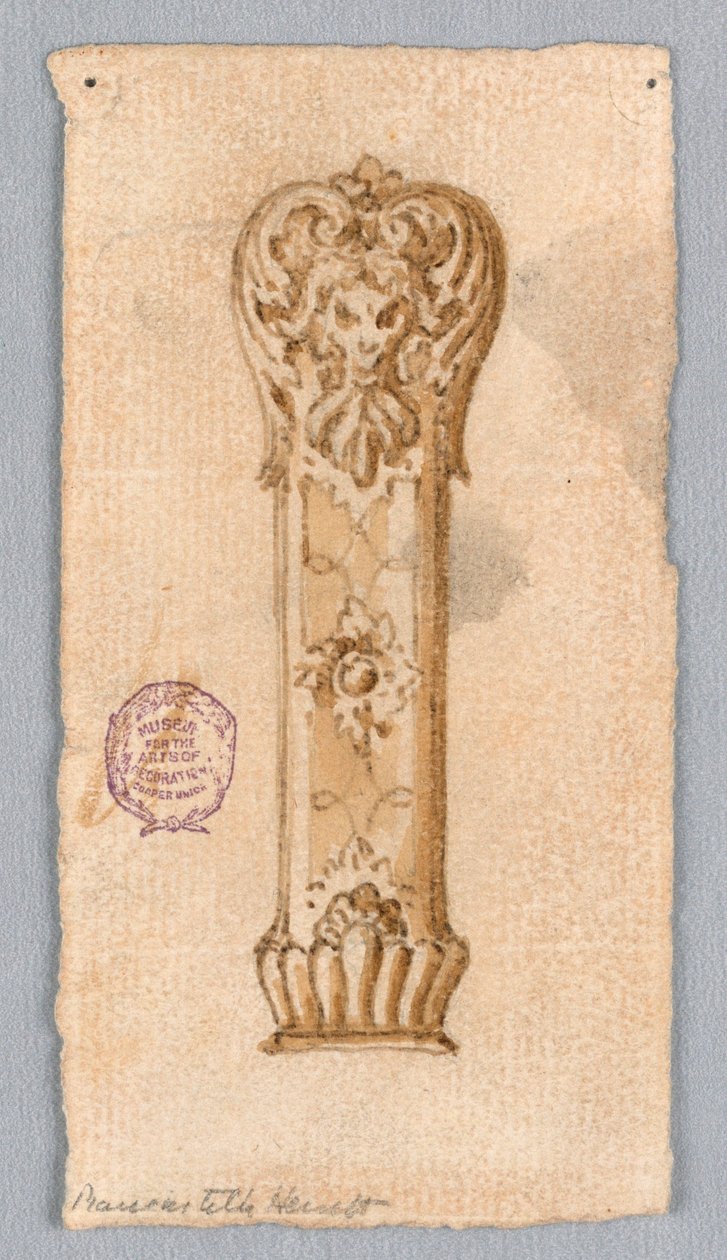 Zeichnung, Entwurf eines Griffs, 17.–19. Jahrhundert von Unknown artistUnknown artist