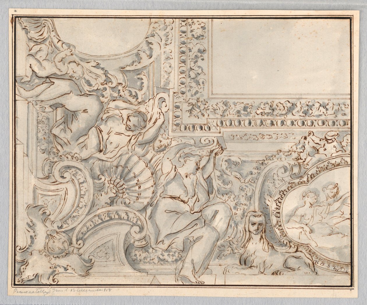 Zeichnung, Entwurf für eine Decke, 18.–19. Jahrhundert von Unknown artistUnknown artist