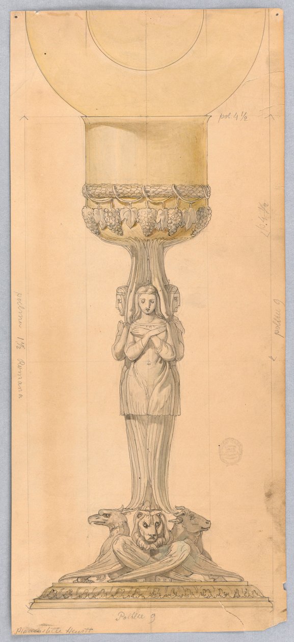 Zeichnung, Entwurf für einen Kelch, 1825–1850 von Unknown artistUnknown artist