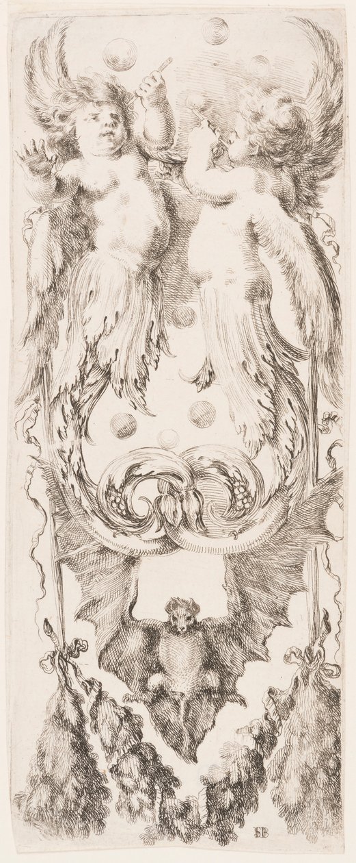Druck, Ornamenti o Grottesche (Groteskes Ornament), ca. 1653 von Unknown artistUnknown artist