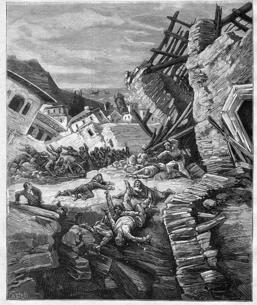 Erdbeben von Chios 1881 - Griechenland von Unknown artist