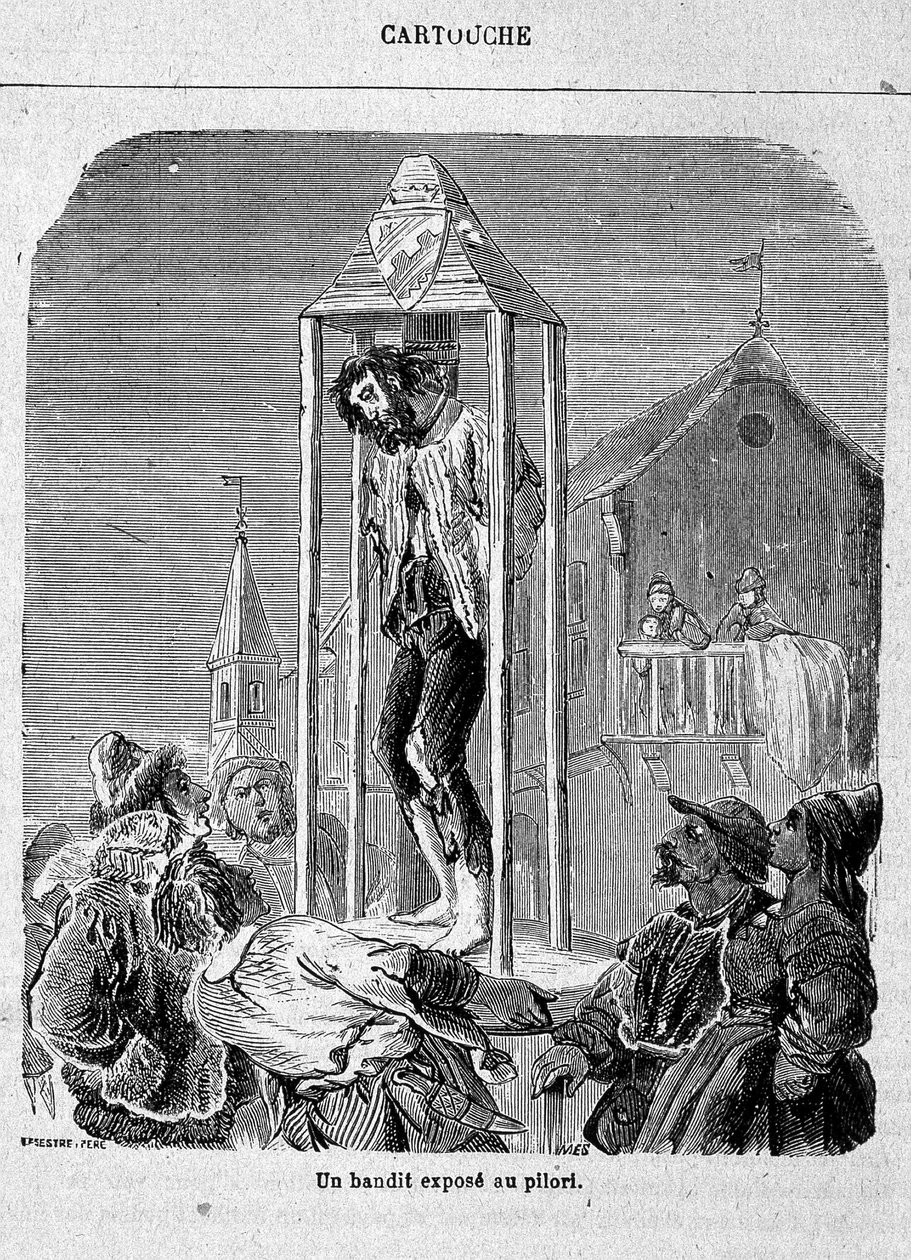 Ein Bandit am Pranger - in „Cartridge, König der Banditen“ von Grandpré von Unknown artist