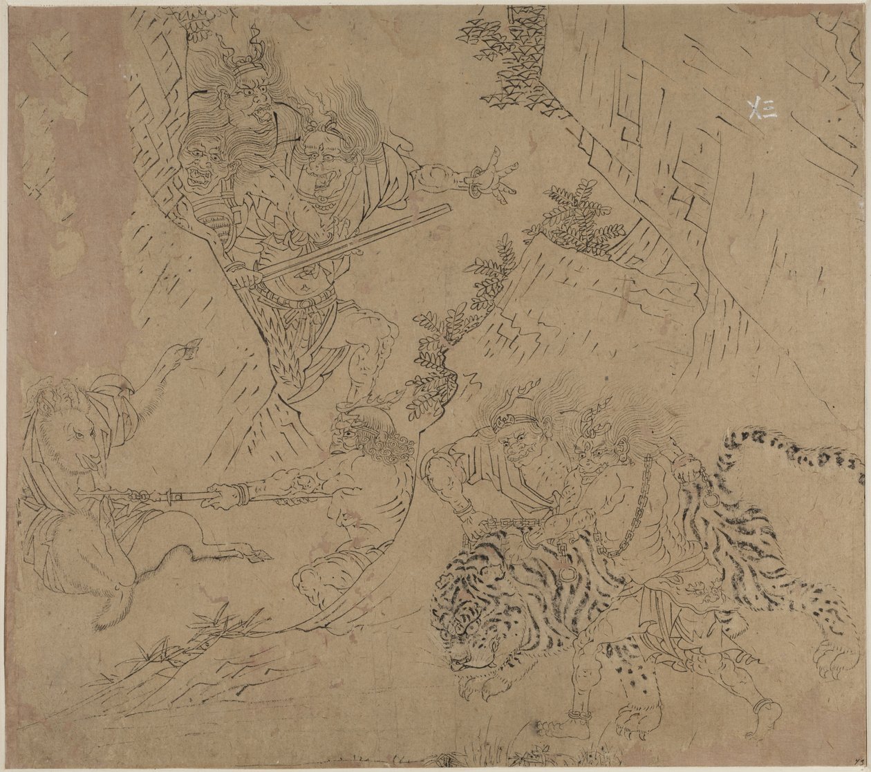 Album der daoistischen und buddhistischen Themen: Suche den Berg: Blatt 43 von Unknown artist