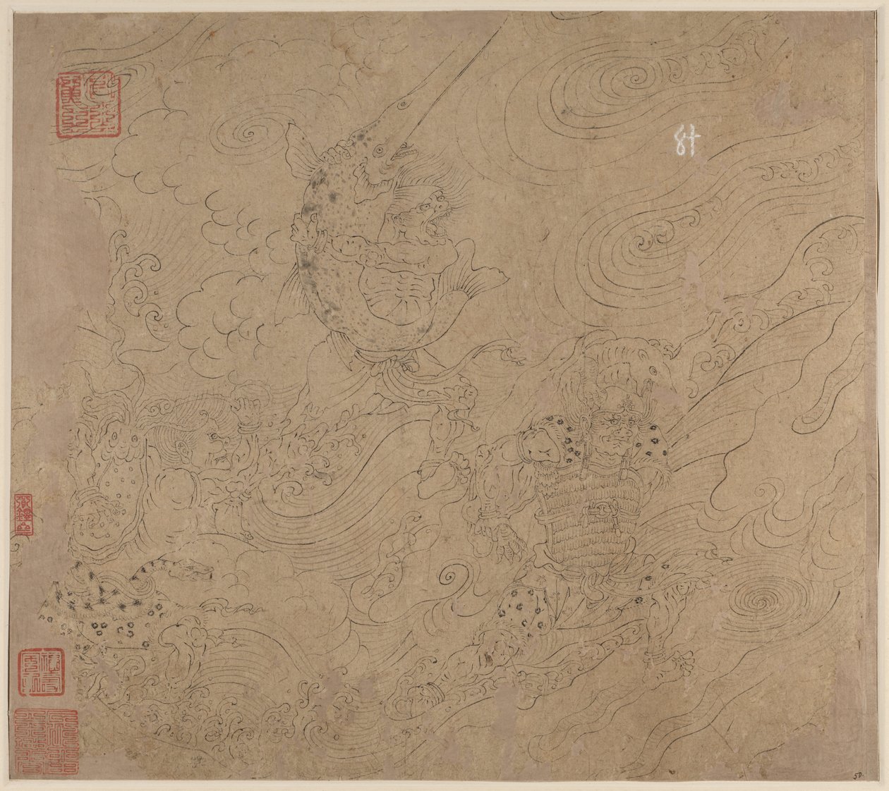 Album der daoistischen und buddhistischen Themen: Suche den Berg: Blatt 50 von Unknown artist