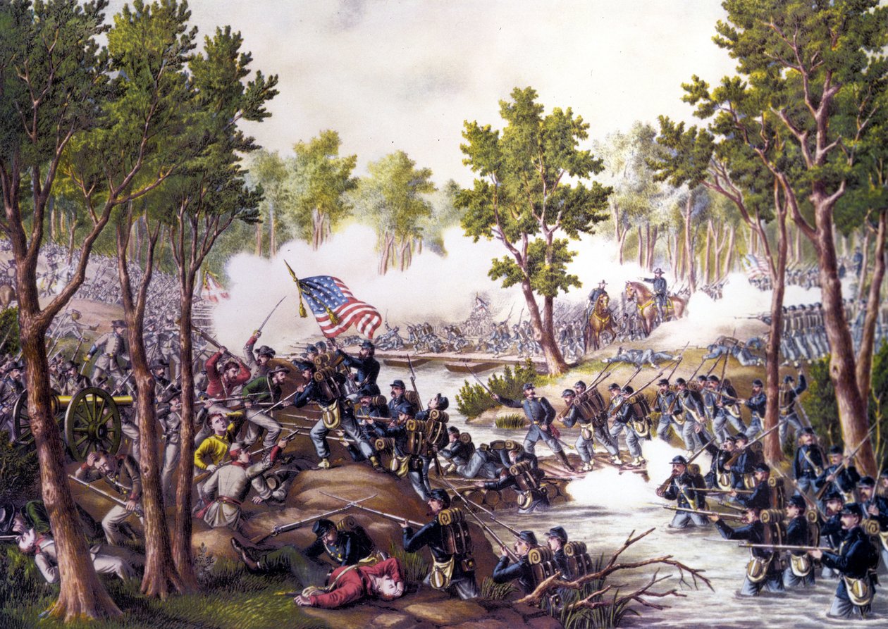Amerikanischer Bürgerkrieg (1861-1865): Schlacht von Spotsylvania Courthouse (Virginia) 08.-21. Mai von Unknown artist