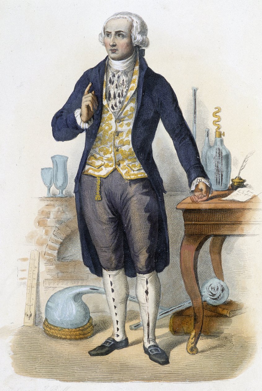 Antoine Laurent de Lavoisier - in „Le Plutarque français“, ed. Mennechet, Paris von Unknown artist