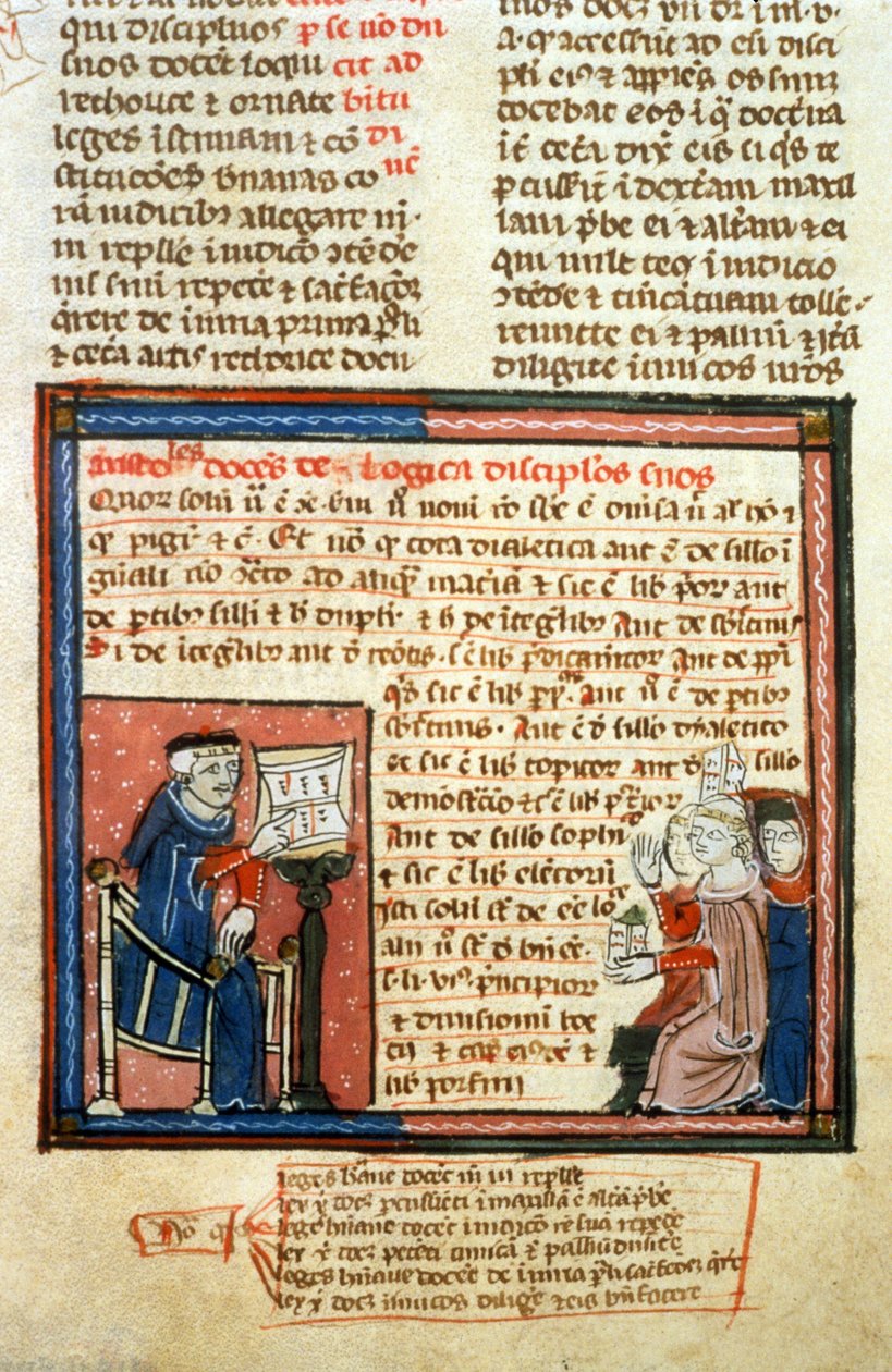 Aristoteles Lehrer - Illuminierung des Mittelalters (ref. 418) von Unknown artist