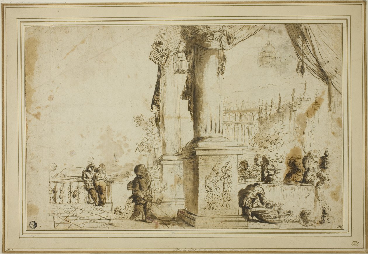 Bankettszene auf der Terrasse von Unknown artist