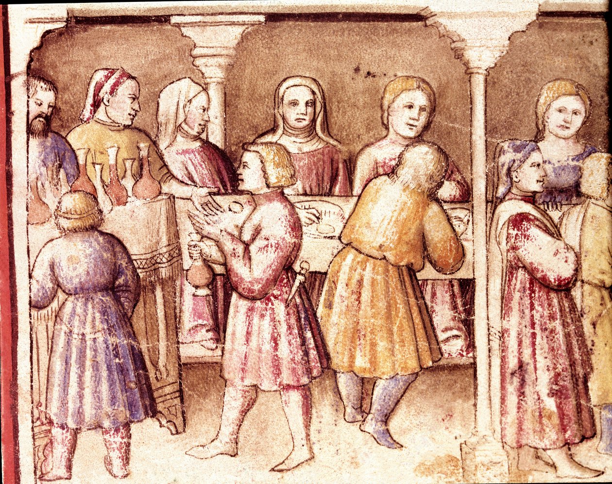 Bankettszene in einem reichen Herrenhaus von Padua von Unknown artist