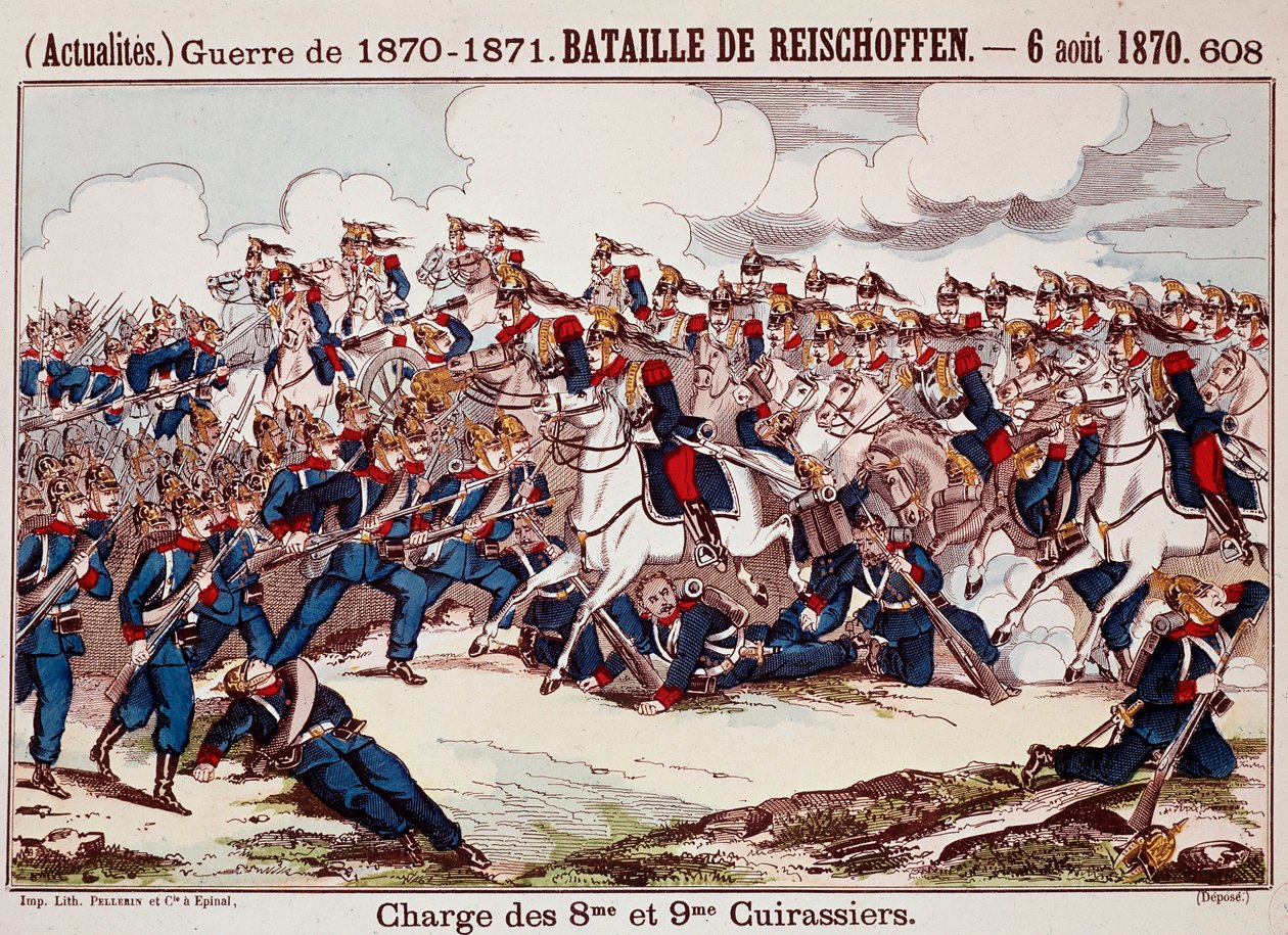 Schlacht von Wörth am 6. August 1870 (Gravur) von Unknown artist