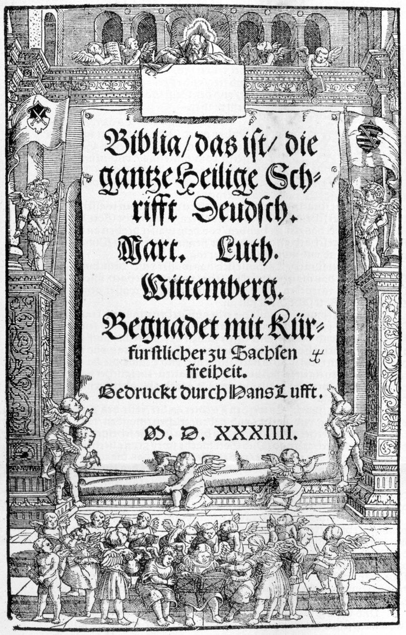 Bibel von Luther. 1534. Wittenberg. Civica Biblioteca Sormani. Mailand von Unknown artist
