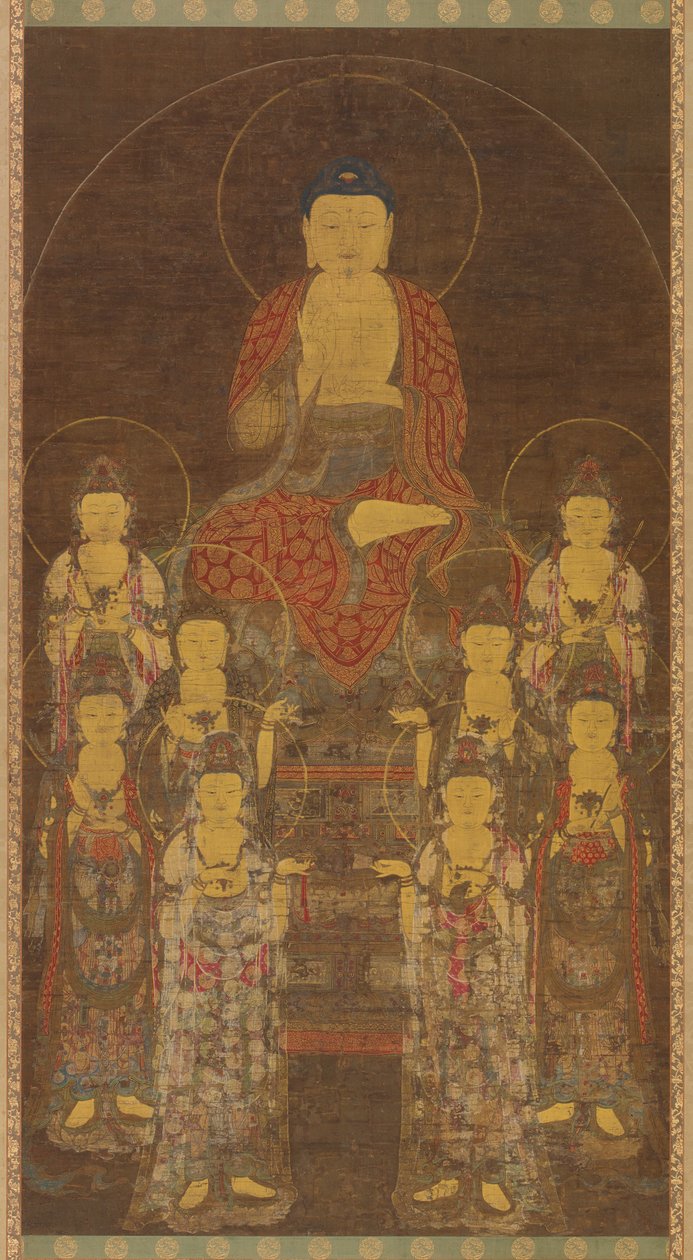 Buddha Amitabha (Amita) und die Acht Großen Bodhisattvas von Unknown artist
