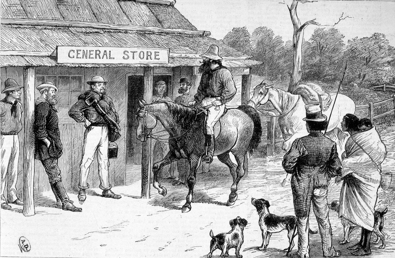 Bush-Shop in Australien, um 1880. von Unknown artist